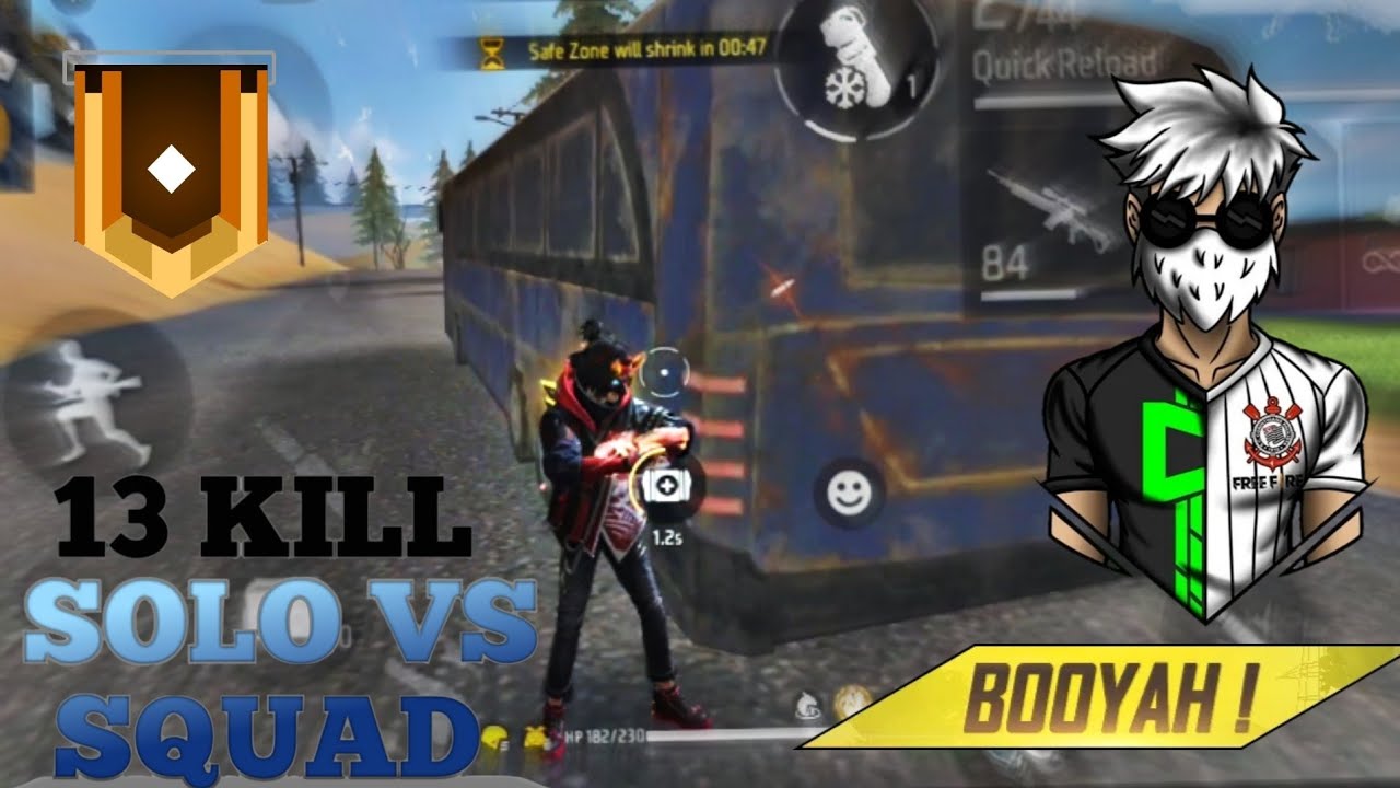 Free fire solo vs squad gameplay 😱 @Gaming Ealite ⚡1 VS 4 / #free fire ...