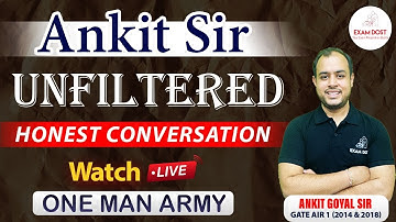 Ankit Sir unfiltered | Honest Conversation | GATE 2024 Ankit Goyal | One Man Army