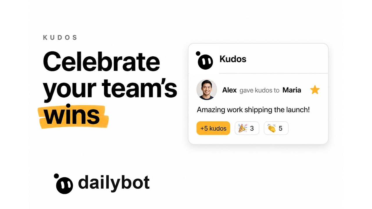 How to use kudos in Dailybot - YouTube