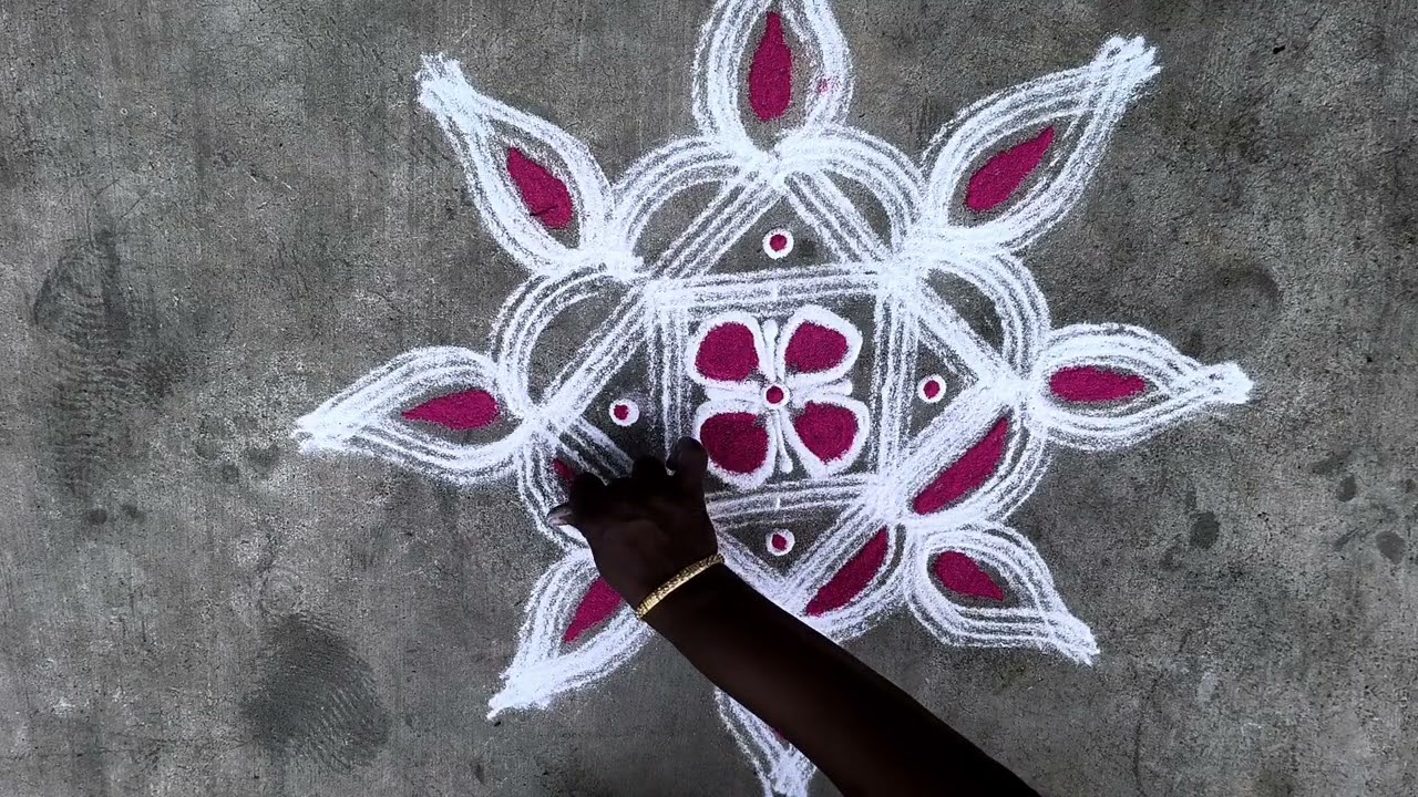 நான்கு வரி கோலம் | four stroke kolam | daily kolam | padi kolam | muggulu | Rovi Rangoli |