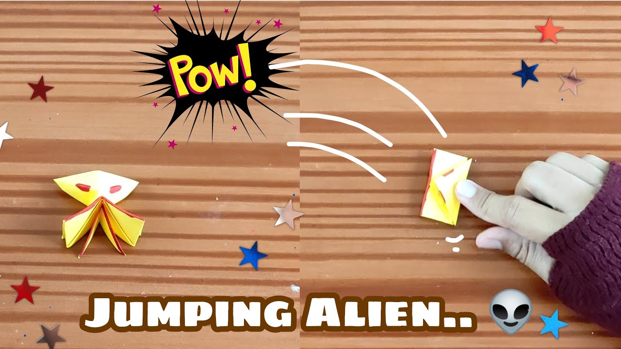 Jumping Alien | Paper Toy | Fidget Toy | Cara Membuat Origami Mainan Antistress | Paper Craft
