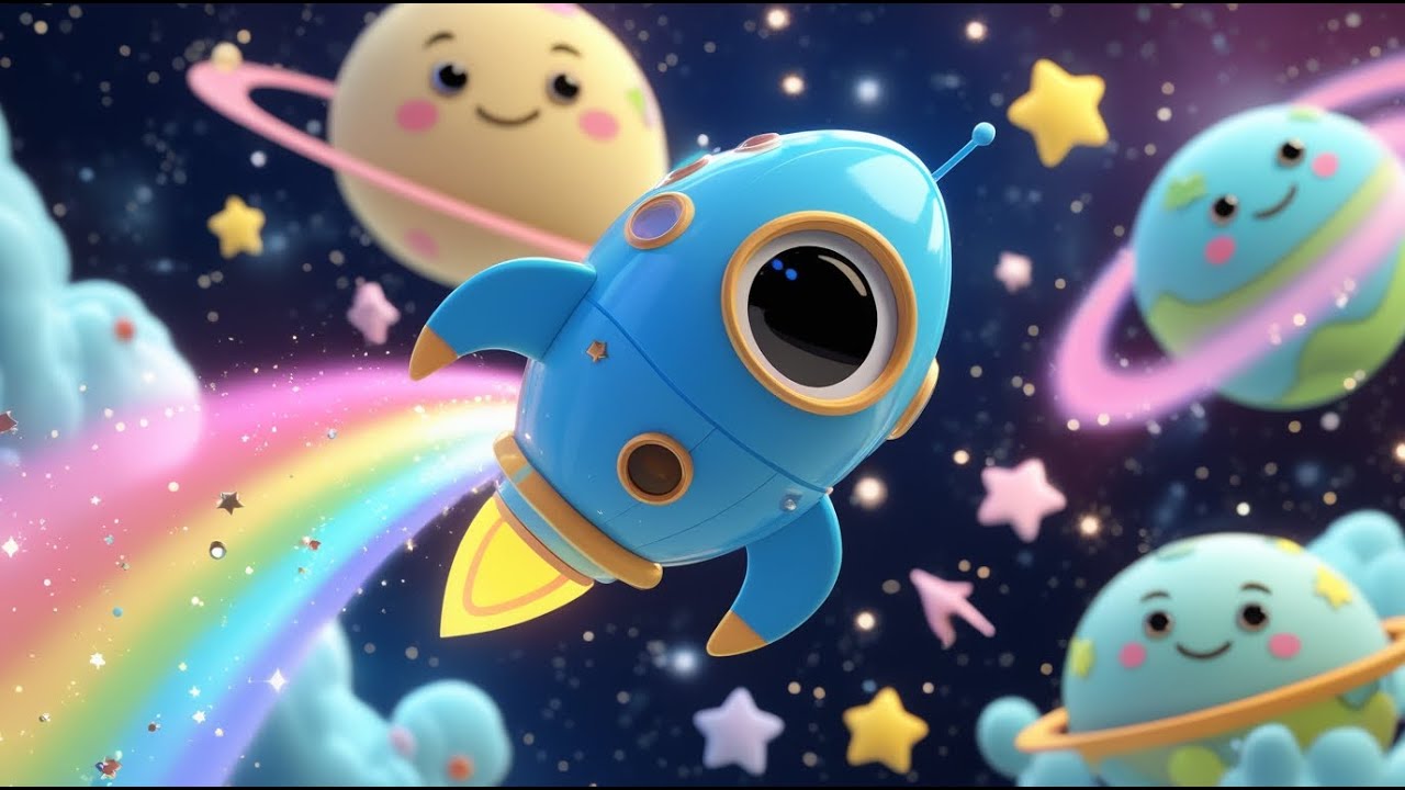 🚀✨ Space & Magic Song for Kids | Magical Space Adventure Nursery Rhyme 🌟🌙