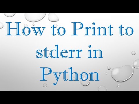 How to Print to stderr in Python