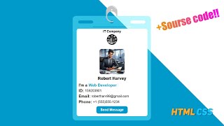 🔥ID Card Design HTML CSS🔥