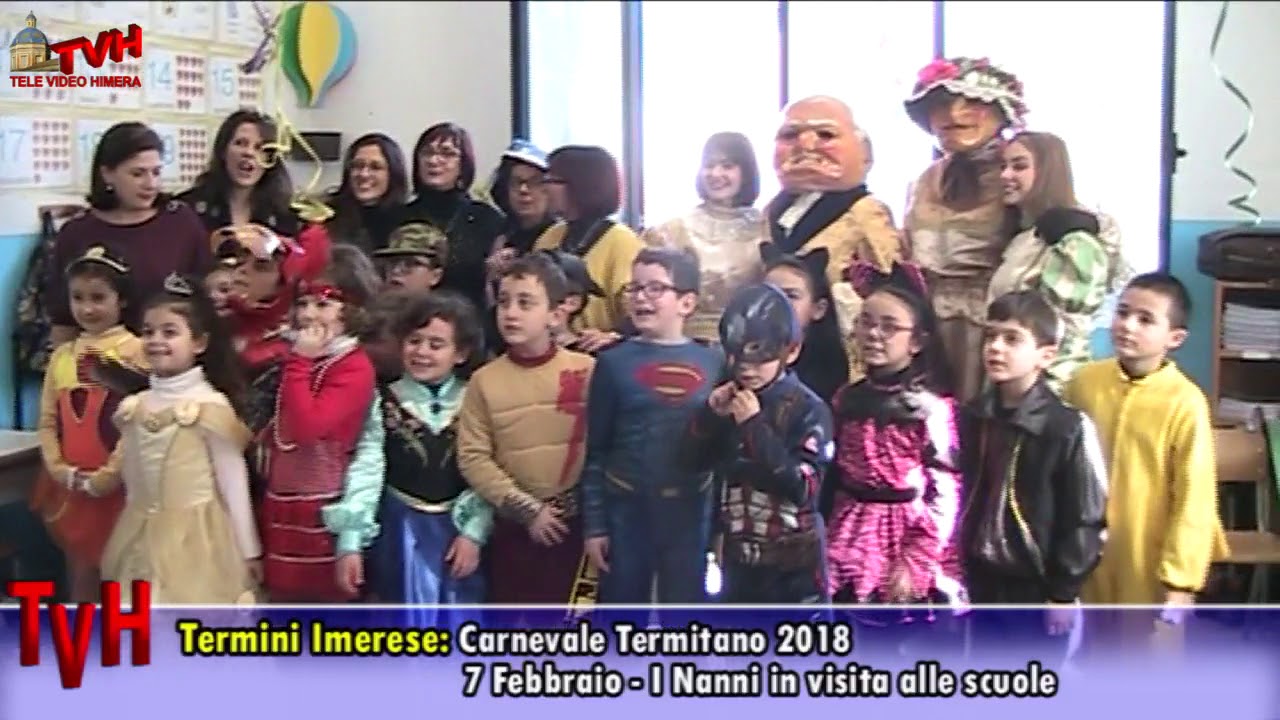 Carnevale Termitano 2018: I Nanni in visita alle scuole - 7 Febbraio