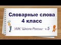 Словарные слова 4 класс учебник Школа России ч5. Тренажер написания слов под диктовку.