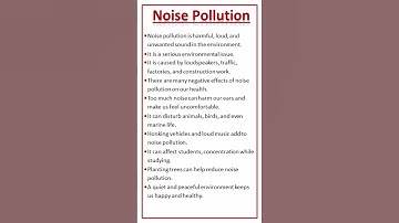 Essay on Noise Pollution #shorts #youtubeshorts #pollution #noisepollution #learnenglish #noise #yt