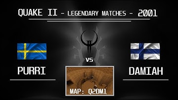 QUAKE 2 | PURRI vs Damiah | 2001 | friendly match on q2dm1 (The Edge)