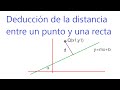 Deducción de distancia de un punto a una recta
