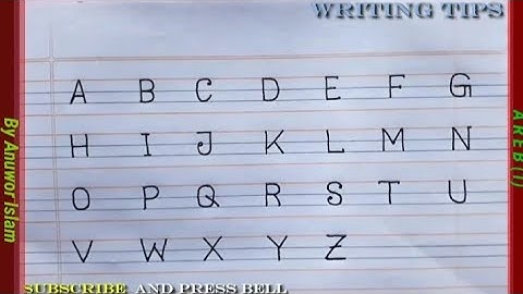 A to Z Capital Letters hand Writing by Rohingya Online Education Class