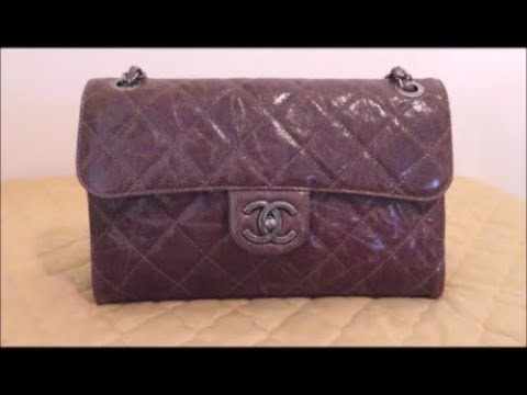 CHANEL Crumpled Grained Calfskin Jumbo CC Crave Flap Beige 735764