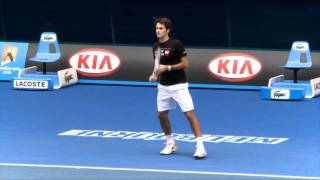 Roger Federer Practice Session | Australian Open 2012