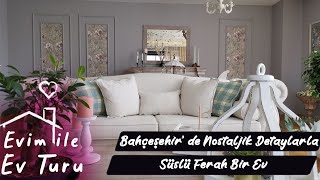 Bahçeşehir'de Nostaljik Detaylarla Süslü Ferah Bir Ev