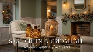 Sage Green & Cream Fall Cottage Decor 🍂 |  Beautiful Autumn Home Ideas Everyone Loves