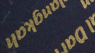 Hasil Sablon rubber/karet gold