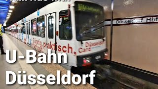 Train ride on U-Bahn Düsseldorf from Heinrich-Heine Allee to Hbf. | 🇩🇪 Düsseldorf, Germany