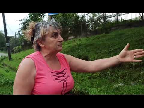 დამეწყრილი სახლები და გზები თხინვალში