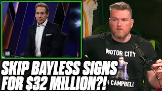 Pat McAfee Reacts To Skip Bayless' $32 Million Deal With Fox