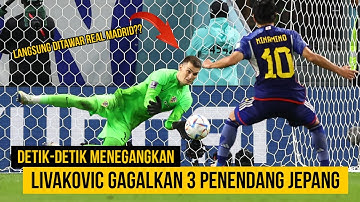 Aksi Gemilang Livakovic Hatrick penyelamatan saat melawan Jepang