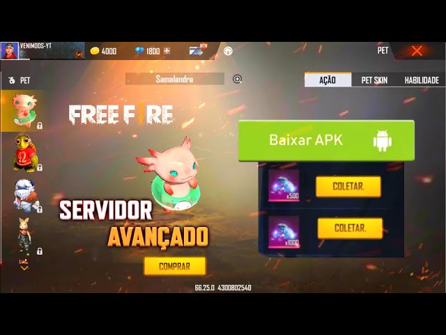 Garena Free Fire - Quem foi escolhido para o servidor avançado, já pode  fazer o download do apk! 🔧 Como sei que fui escolhido? ▫ Acesse:   ▫ Faça login no seu