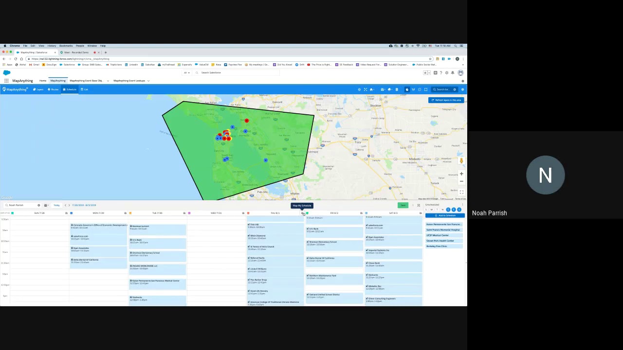 Salesforce Maps Basic Mini Demo - Field Sales Reps Love This! - YouTube