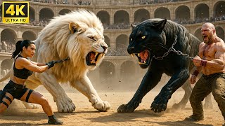 Download Lagu ⚔️ Epic Animal Fight: Legendary White Lion vs Savage Black Panther | Who Will Win? MP3
