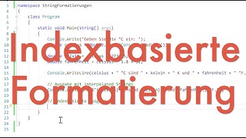 Indexbasierte Stringformatierung in C#