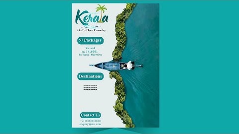 Travel flyer design in CorelDRAW | Business flyer design | Coreldraw tutorial | Graphic design