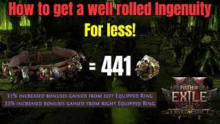 How to get a well rolled Ingenuity belt for less! | Path of Exile 0.3