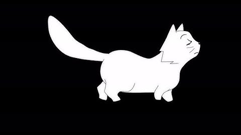 Animation of walking white cat. | Motion Graphics template - Envato elements