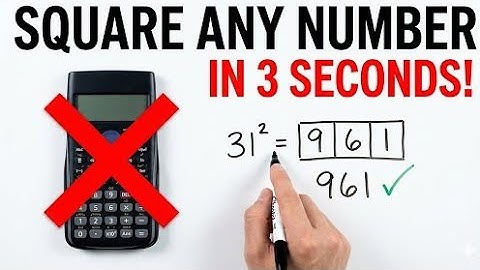 Square ANY 2-Digit Number in 3 Seconds | Mental Math 