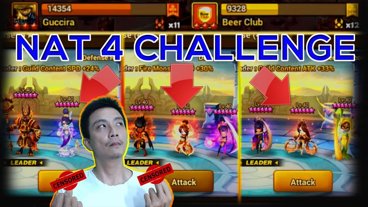 [TOP RANK] NAT 4 Siege Battle Challenge VS Guccira And Beer Club