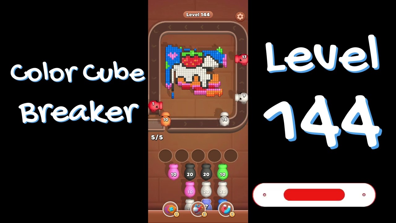 Color Cube Breaker Level 144 Gameplay 🎮 | Smash Cubes Puzzle Game | Go Answer