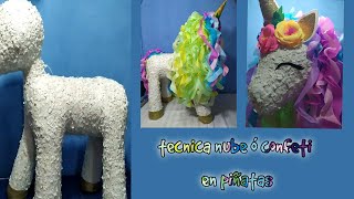 tecnica azúcar ó confeti para decorar piñatas.