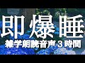 【睡眠用】眠いのに眠れない🌀悩んでいる方へ✨聞き流し雑学朗読３時間【広告は最初のみ（途中広告なし）】
