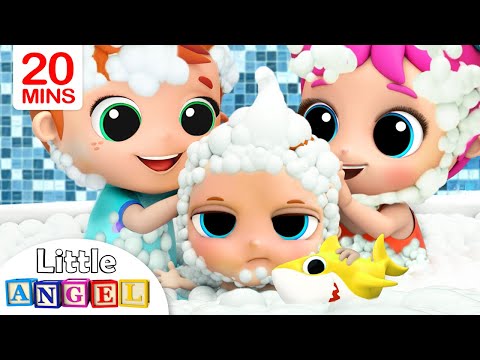 Baby Bath Time with Brother and Sister | Nursery Rhymes & Kids Songs Little Angel
