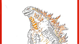 How To Draw Burning Godzilla