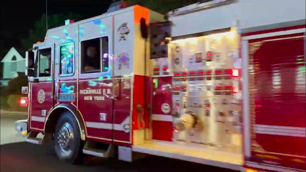Hicksville FD Engine 4 Responding from the Holy Family Carnival! YouTube