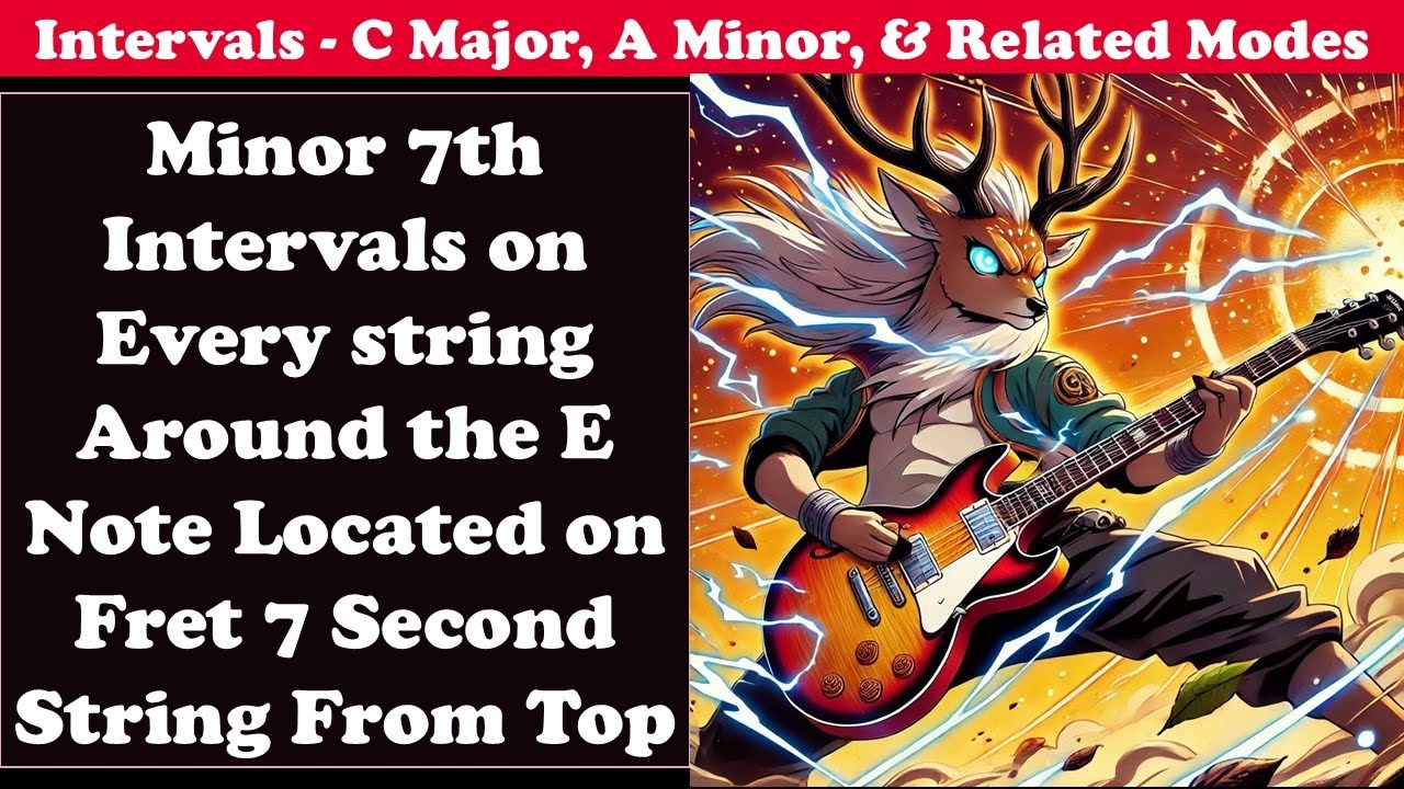 Minor 7th Intervals on Every string Around the E Note Located on Fret 7 ...