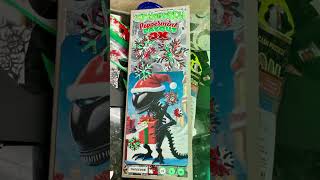 Alien Xenomorph Lottery Ticket Christmas Card. #Alien #ChristmasCard #art #upcycledart #collage
