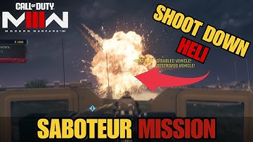 MW3 Zombies: FASTEST METHOD To SHOOT DOWN Reinforcement HELI (Saboteur Mission)