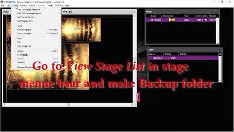 how to make main backup display system in Dataton Watchout 6
