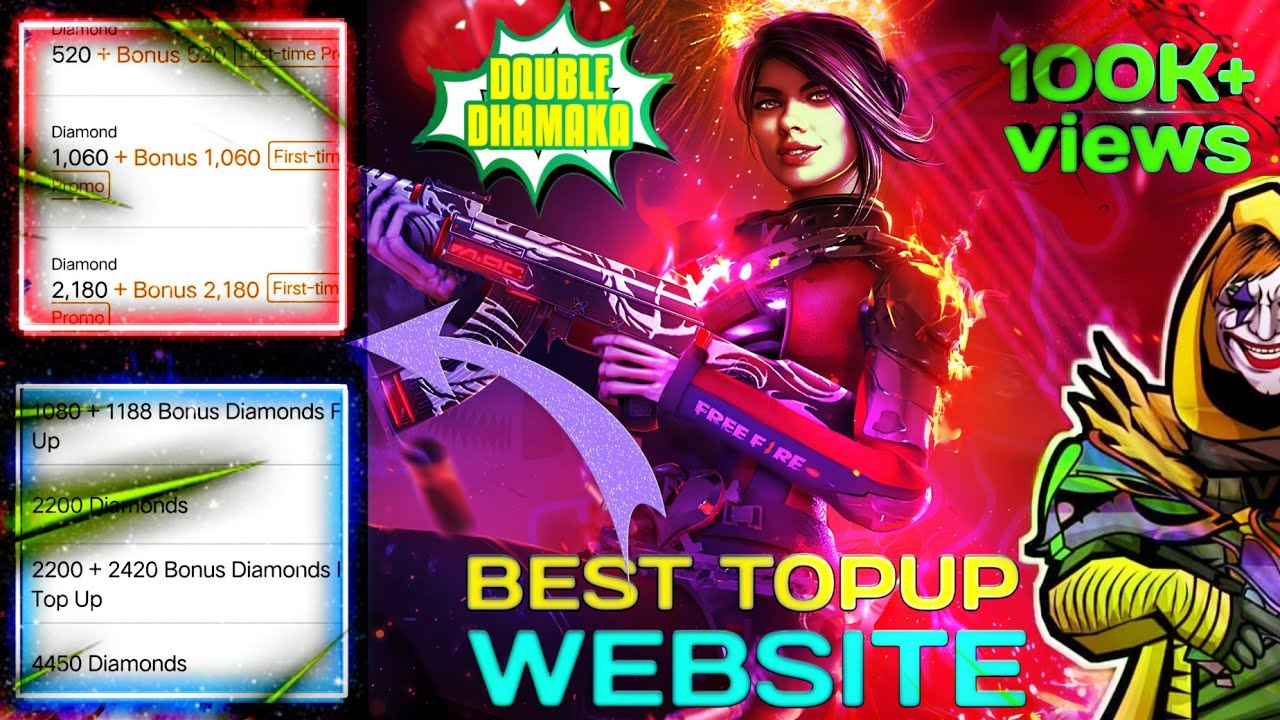 best 5 topup website for Free Fire || 300% bonus of ...