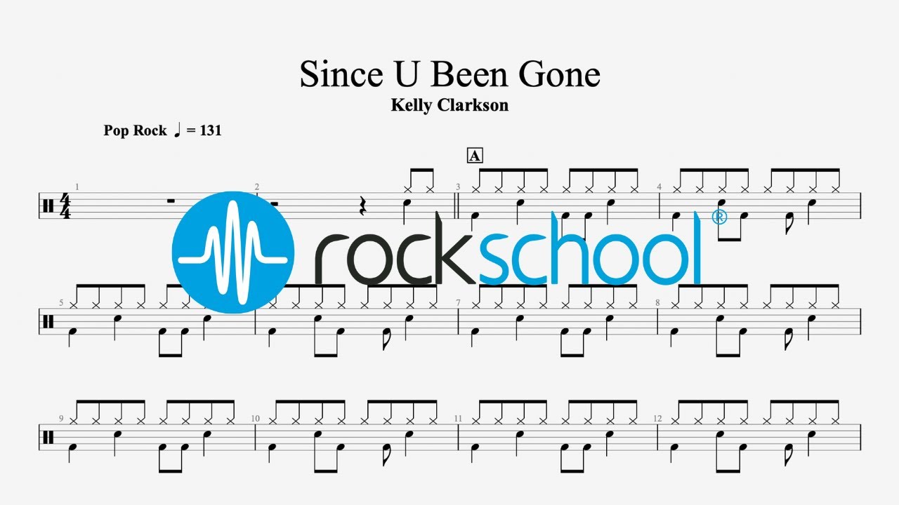 Since U Been Gone - Kelly Clarkson, Rockschool 2024 Drums Grade 2