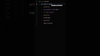 48/100—Python Code(SWIMMING FISH 🐟 IN ASCII) #codequest.#coding #python #cursor #ytshorts