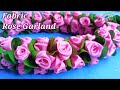 Fabric rose garland  artificial flower garland  step by step flower making tutorial