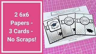 6x6 No Scraps Sketch Set 6 - Stress Free, Scrap Free Cardmaking - Paper Busting Card Sketch