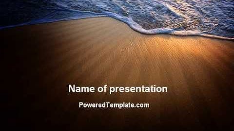 Sea Sand On The Sunset PowerPoint Template by PoweredTemplate.com