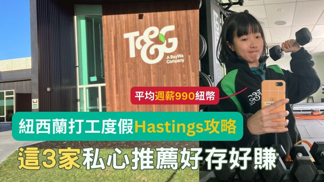 紐西蘭打工度假首選地Hastings！工資福利比較＆免費食物全攻略🍎｜呆丸雅婷Cupy