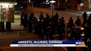 Virginia Beach officials, businesses speak out after Sunday night protest